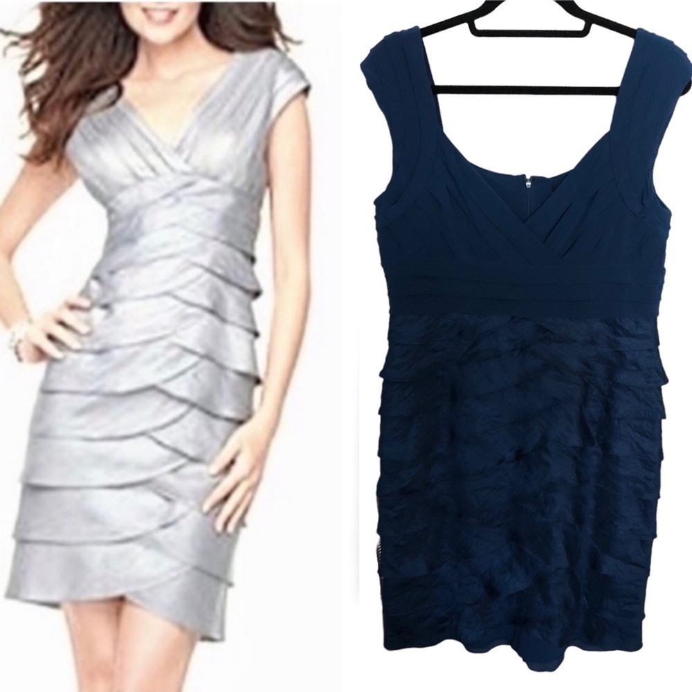 Adriana Papell Knee length layered occasion Dress